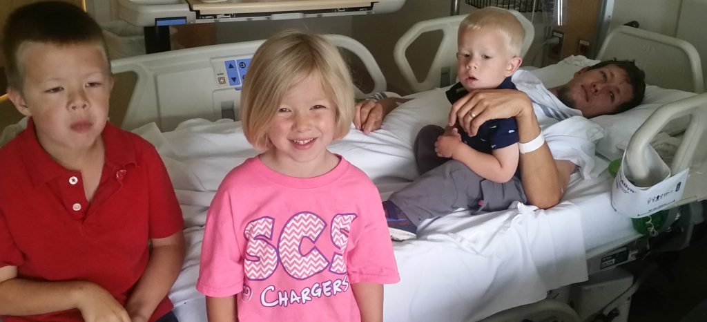 Kraston and Kids right before surgery